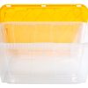 Office Depot® Brand by GreenMade® Professional Storage Totes With Handles/Snap Lids, 27 Gallon, 30-1/10" x 20-1/4" x 14-3/4", Clear/Yellow, Pack Of 4 Totes - Image 8
