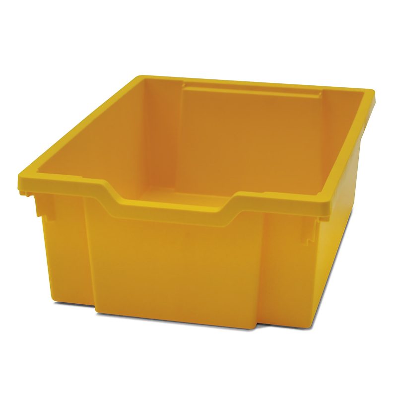 Gratnells Deep F2 Tray, Heavy Duty School, Industrial & Utility Bins, 12.3" x 16.8" x 5.9", Sunshine Yellow, Pack Of 6 - Image 2