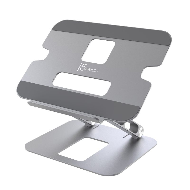 j5create Multi-Angle Laptop Stand, 11-7/16”H x 8-15/16”W x 2-1/8”D, Gray/Silver, JTS127 - Image 2