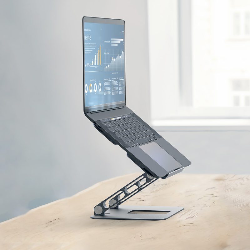 j5create Multi-Angle Laptop Stand, 11-7/16”H x 8-15/16”W x 2-1/8”D, Gray/Silver, JTS127 - Image 7