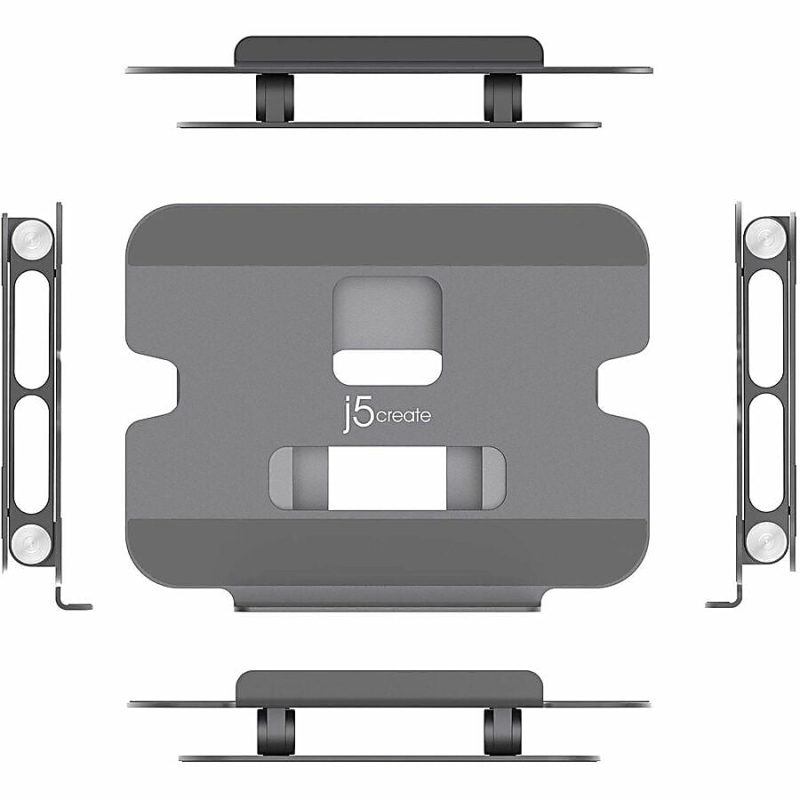 j5create Multi-Angle Laptop Stand, 11-7/16”H x 8-15/16”W x 2-1/8”D, Gray/Silver, JTS127 - Image 11
