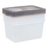 Iris® Snap Top Storage Boxes, 14.5 Gallon, Clear, Set Of 5 Boxes - Image 4