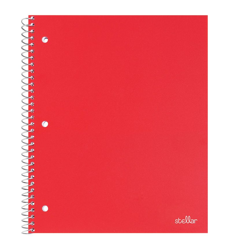 Office Depot® Brand Stellar Poly Notebook, 8-1/2" x 11",1 Subject, College Ruled, 80 Sheets, Assorted Colors, Pack Of 8 Notebooks - Image 3
