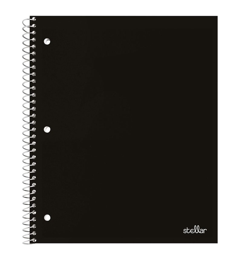 Office Depot® Brand Stellar Poly Notebook, 8-1/2" x 11",1 Subject, College Ruled, 80 Sheets, Assorted Colors, Pack Of 8 Notebooks - Image 4