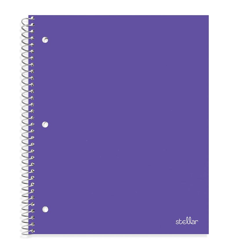 Office Depot® Brand Stellar Poly Notebook, 8-1/2" x 11",1 Subject, College Ruled, 80 Sheets, Assorted Colors, Pack Of 8 Notebooks - Image 5