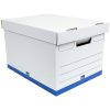 Office Depot® Brand Medium Quick Set Up Corrugated Medium-Duty Storage Boxes With Lift-Off Lids And Built-In Handles, Letter/Legal Size, 15" x 12" x 10", White/Blue, Pack Of 5 - Image 4