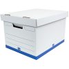Office Depot® Brand Medium Quick Set Up Corrugated Medium-Duty Storage Boxes With Lift-Off Lids And Built-In Handles, Letter/Legal Size, 15" x 12" x 10", White/Blue, Pack Of 5 - Image 5