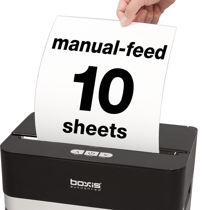 Boxis 150-Sheet Micro-Cut Shredder, Black, AD150T - Image 4