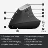 Logitech MX Vertical Advanced Ergonomic Wireless Mouse, Control and Move Content Between 3 Windows and Apple Computers (Bluetooth or USB), Rechargeable, Graphite - Image 6