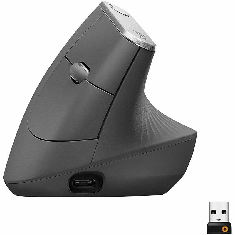 Logitech MX Vertical Advanced Ergonomic Wireless Mouse, Control and Move Content Between 3 Windows and Apple Computers (Bluetooth or USB), Rechargeable, Graphite - Image 12