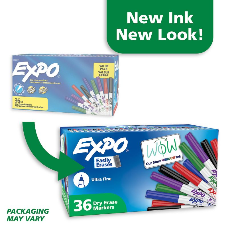 EXPO® Low-Odor Ultra-Fine Tip Dry-Erase Markers, Assorted Colors, Pack Of 36 - Image 2