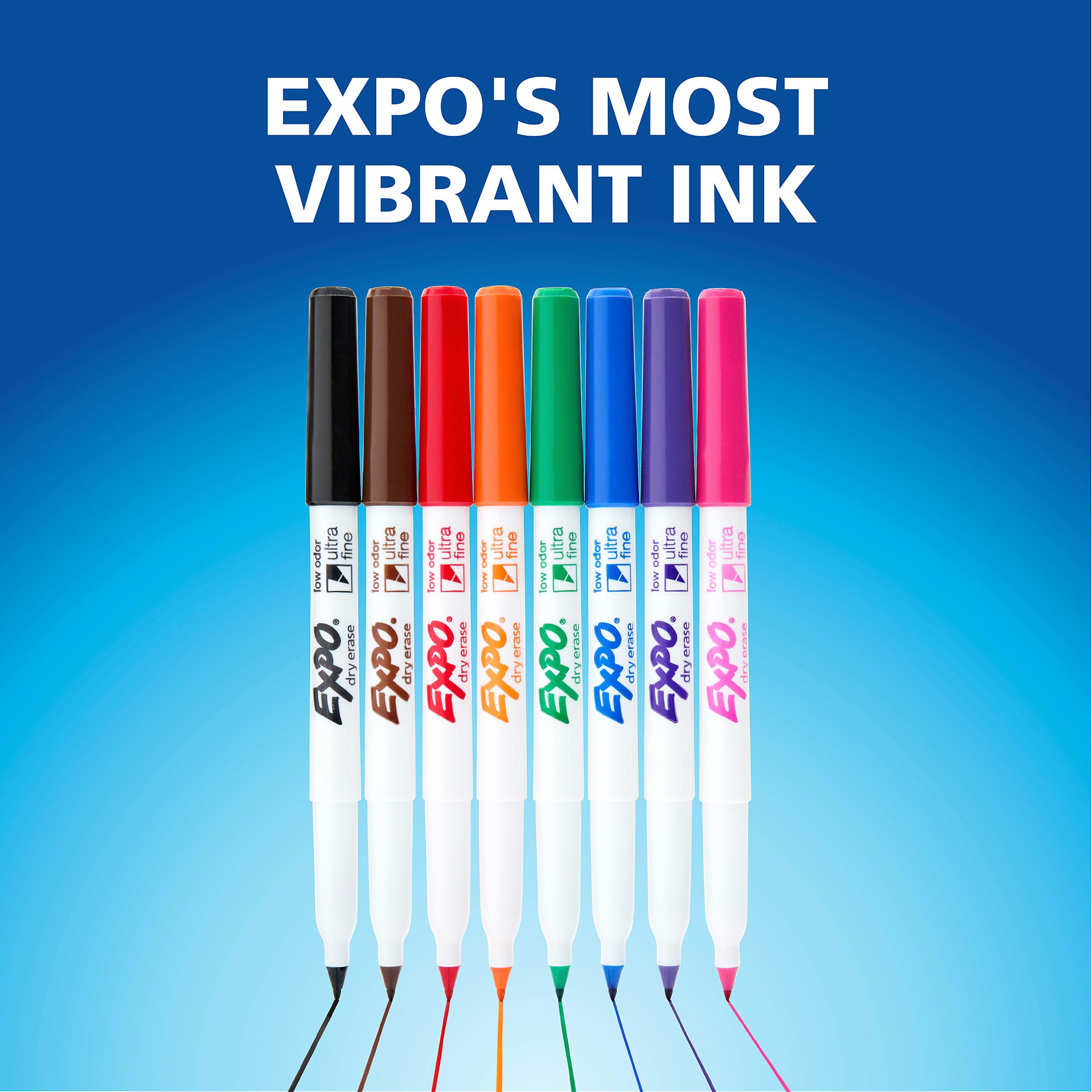 EXPO&reg; Low-Odor Ultra-Fine Tip Dry-Erase Markers, Assorted Colors, Pack Of 36 - Image 6
