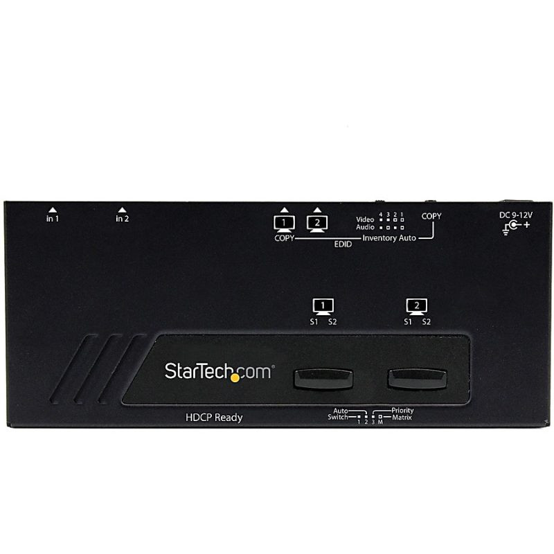 StarTech.com 2X2 HDMI Matrix Switch w/ Automatic and Priority Switching - 1080p - Switch between two HDMI sources on two HDMI Displays - Image 7