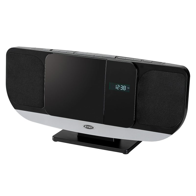 JENSEN Bluetooth® JBS-215 Wall-Mountable Music System With CD Player And FM Radio, 9.1"H x 19.6"W x 4.9"D, Black - Image 3