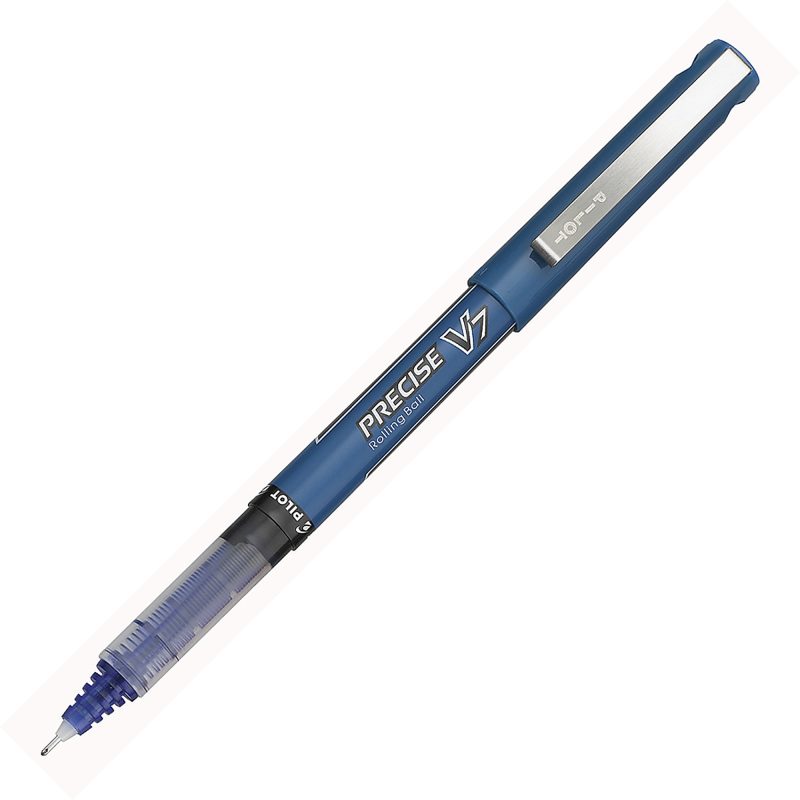 Pilot® Precise™ V7 Liquid Ink Rollerball Pens, Fine Point, 0.7 mm, Blue Barrel, Blue Ink, Pack Of 12 - Image 2