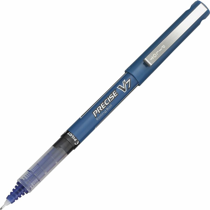 Pilot® Precise™ V7 Liquid Ink Rollerball Pens, Fine Point, 0.7 mm, Blue Barrel, Blue Ink, Pack Of 12 - Image 3