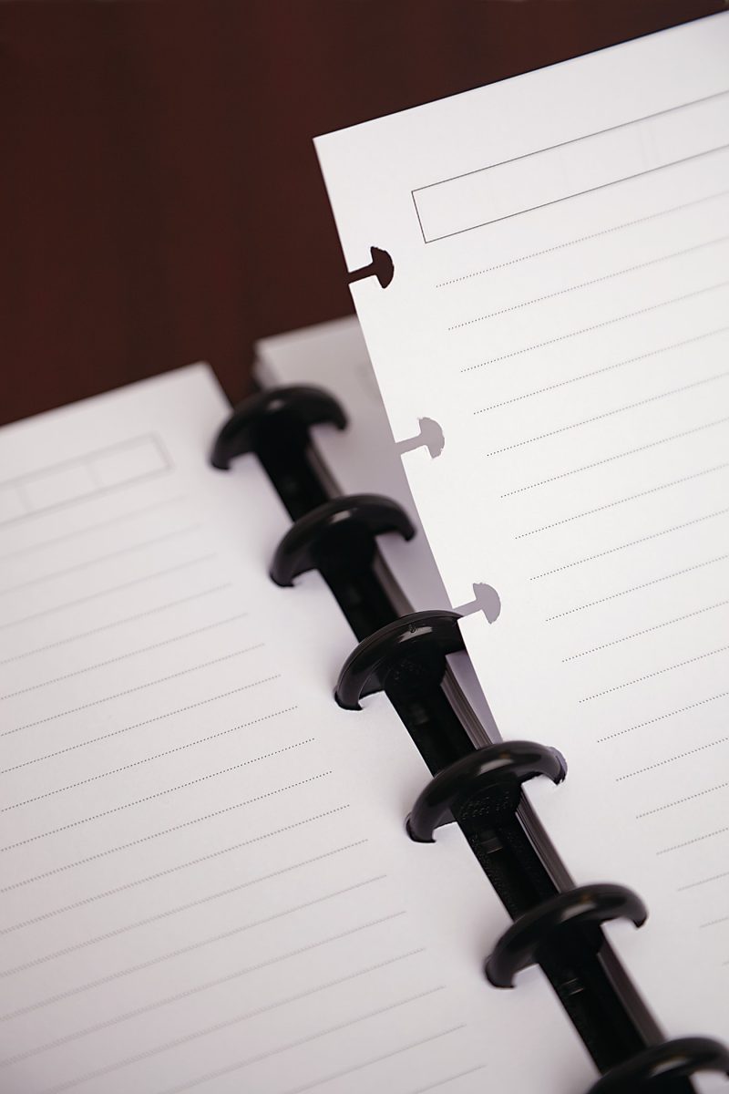 TUL® Discbound Notebook With Pebbled Leather Cover, Letter Size, Narrow Ruled, 60 Sheets, Rose Gold - Image 5