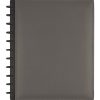 TUL® Custom Note-Taking System Discbound Notebook With Leather Cover, Letter Size, Narrow Ruled, 60 Sheets, Gray