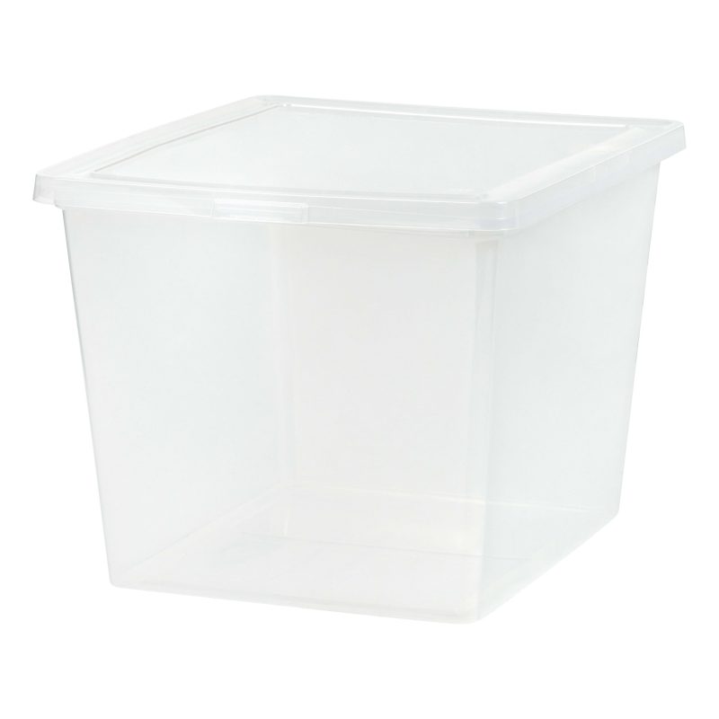 Iris® Snap Top Storage Boxes, 9 Gallon, Clear, Set Of 6 Boxes