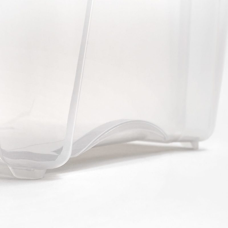 Iris® Stack & Pull™ Storage Boxes, 4.75 Gallon, Clear/Gray, Set Of 5 Boxes - Image 7