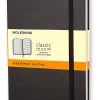 Moleskine Classic Hard Cover Notebook, 5” x 8-1/4”, Ruled, 240 Pages, Black