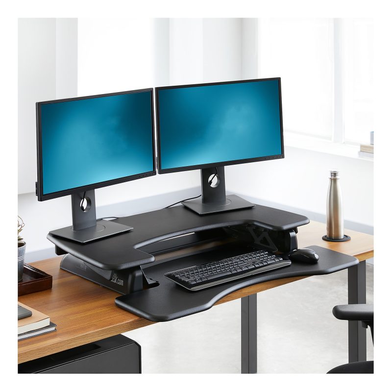 VariDesk ProPlus Manual Standing Desk Riser, 36"W x 41-3/4 "D, Black - Image 3