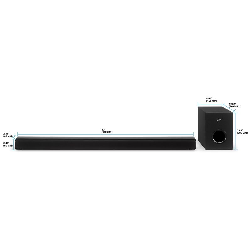 iLive Bluetooth® Sound Bar With Wireless Subwoofer, Black - Image 2
