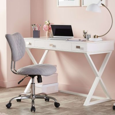 Realspace® Keri 48"W Writing Desk, White