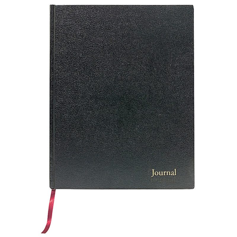 TOPS™ Professional Business Journal With Planning Pages, 8 1/2" x 11", Legal Ruled, 80 Sheets, Black