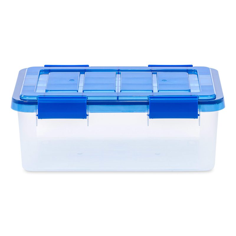 Iris Ultimate Weathertight Storage Boxes, 17-7/16”L x 16-3/16”W x 10-1/4”H, 16 Qt, Clear, Set Of 6 Boxes - Image 2
