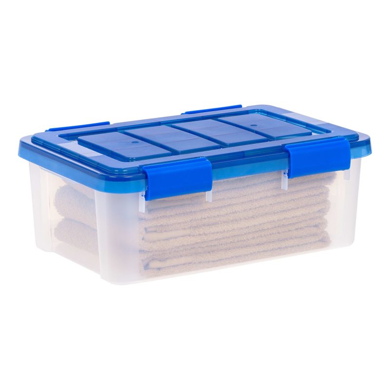 Iris Ultimate Weathertight Storage Boxes, 17-7/16”L x 16-3/16”W x 10-1/4”H, 16 Qt, Clear, Set Of 6 Boxes - Image 10