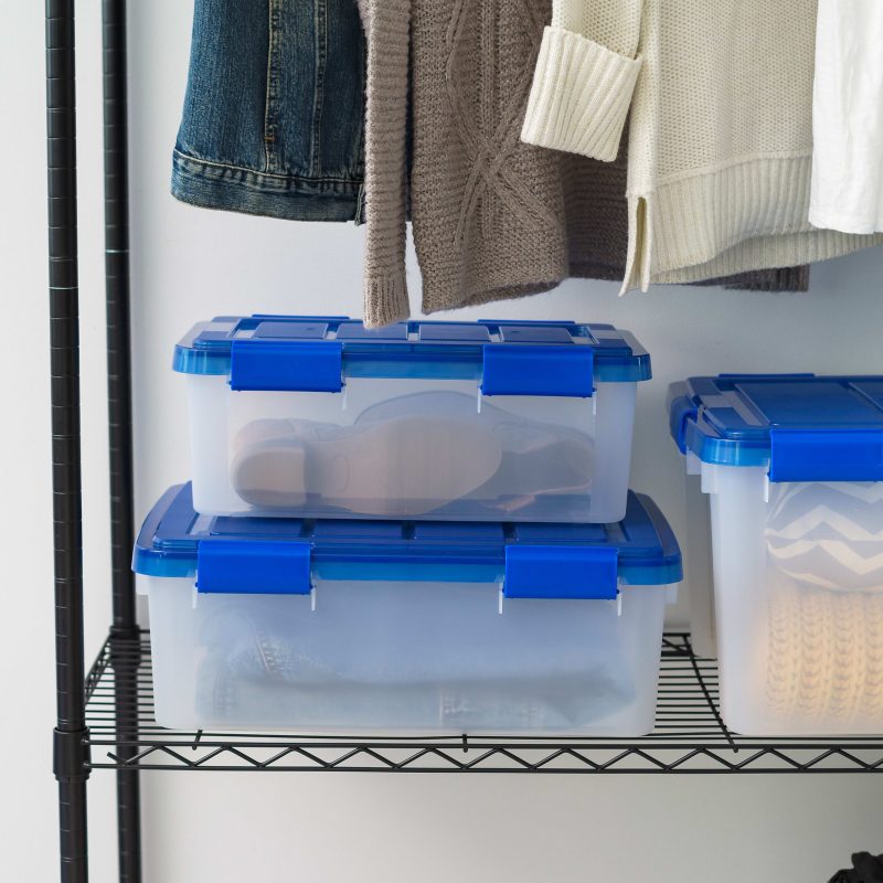 Iris Ultimate Weathertight Storage Boxes, 17-7/16”L x 16-3/16”W x 10-1/4”H, 16 Qt, Clear, Set Of 6 Boxes - Image 11
