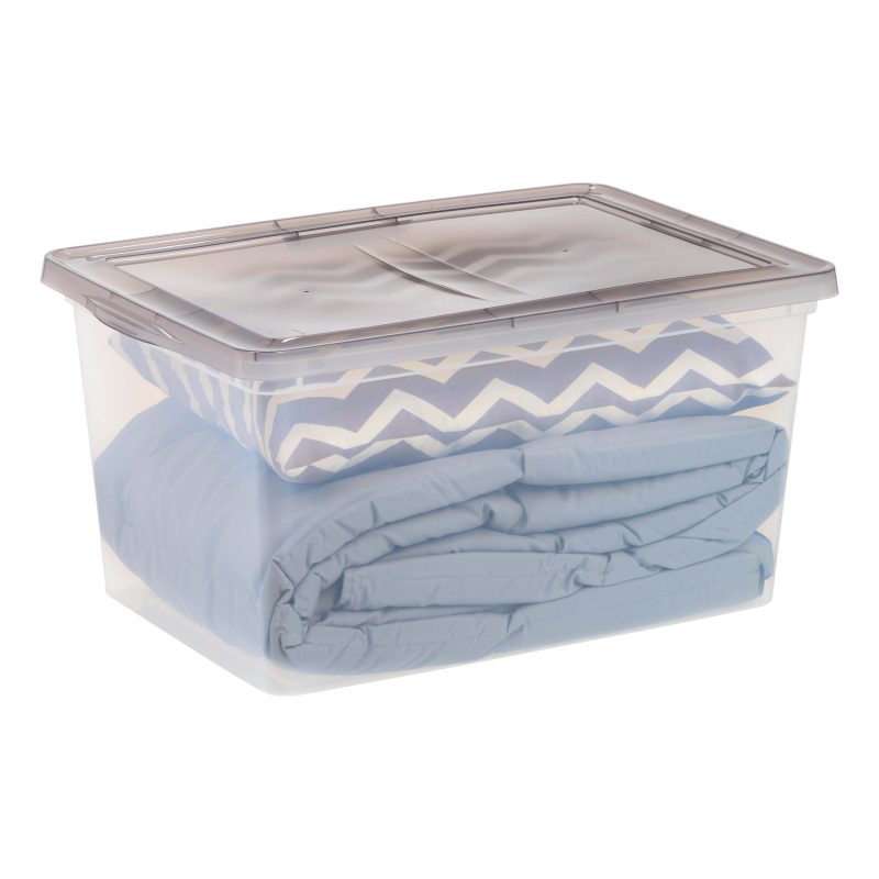 Iris® Snap Top Storage Box, 14.5 Gallon, Clear - Image 3