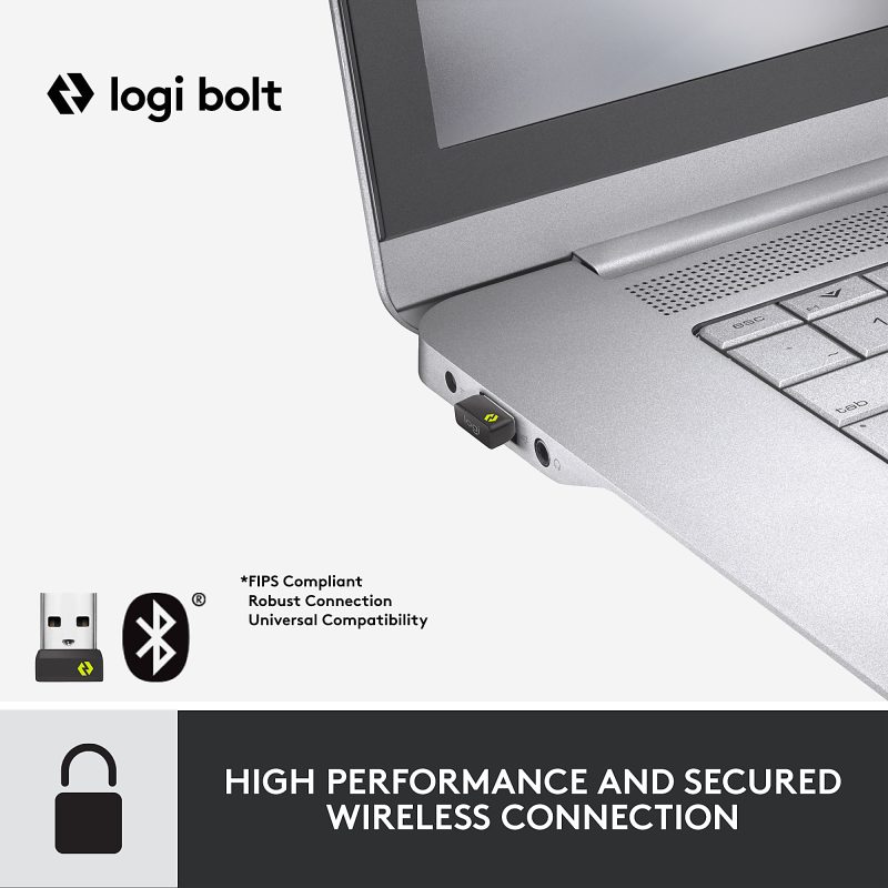 Logitech Signature MK650 Combo For Business Wireless Mouse and Keyboard Combo, Off White - Image 2