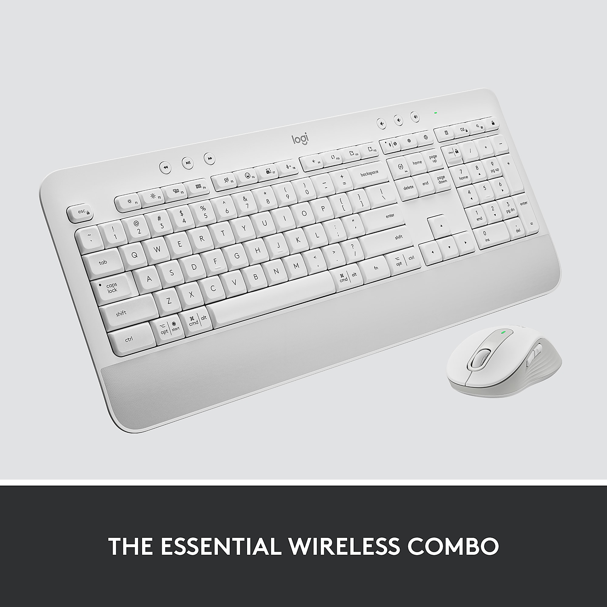 Logitech Signature MK650 Combo For Business Wireless Mouse and Keyboard Combo, Off White - Image 5