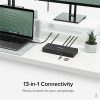 Plugable 13-in-1 USB-C Triple Monitor Laptop Docking Station with 100W Charging, 20W USB-C Charging - 3x HDMI - Compatible with Windows, Mac with USB-C/Thunderbolt (Ethernet, 5x USB, 1x USB-C, SD Card) - Image 5
