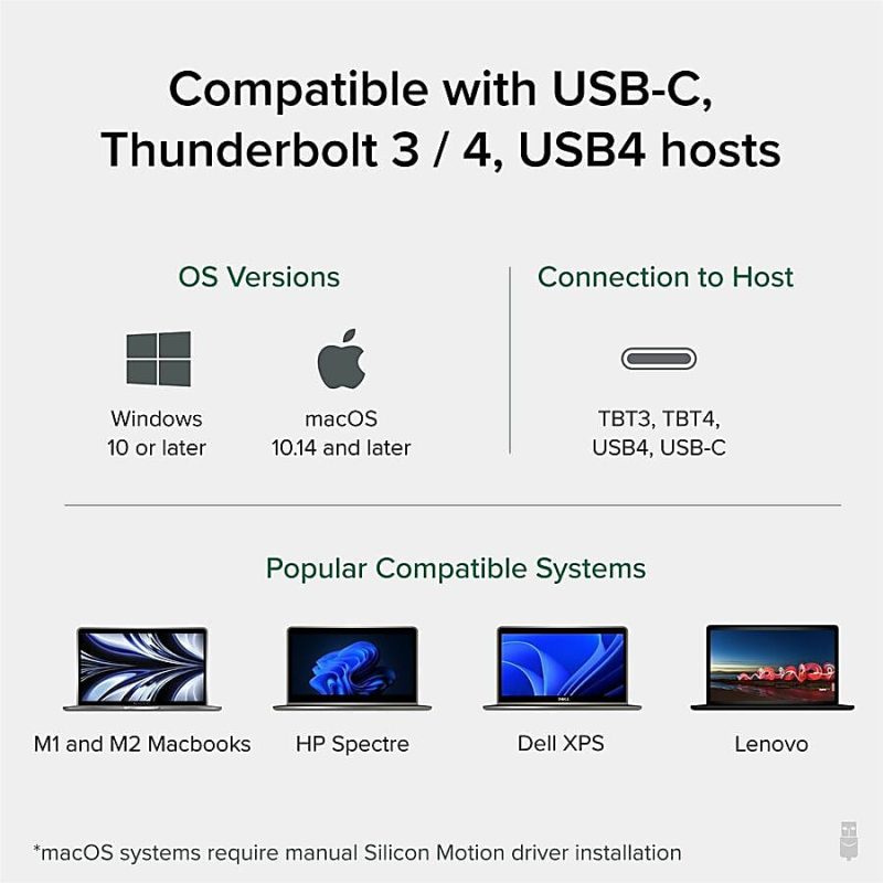Plugable 13-in-1 USB-C Triple Monitor Laptop Docking Station with 100W Charging, 20W USB-C Charging - 3x HDMI - Compatible with Windows, Mac with USB-C/Thunderbolt (Ethernet, 5x USB, 1x USB-C, SD Card) - Image 6