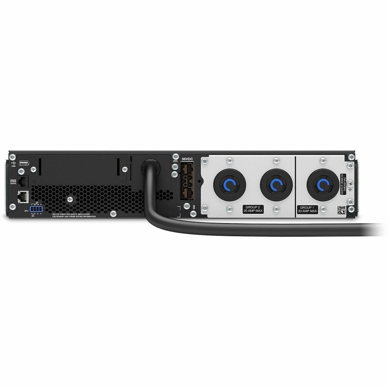 APC Smart-UPS On-Line, 3kVA, Rackmount 2U, 208V, 2x L6-20R+1x L6-30R NEMA outlets, SmartSlot, Extended runtime, W/ rail kit - 2U Rack-mountable - 3 Hour Recharge - 4 Minute Stand-by - 208 V Input - 208 V AC Output - Sine Wave - Image 3