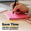 Post-it Notes, 12 Pads, 3 in x 3 in, Clean Removal, School Supplies and Office Products, Sticky Notes for Vertical Surfaces, Monitors, Walls and Windows, Canary Yellow, Lined - Image 8
