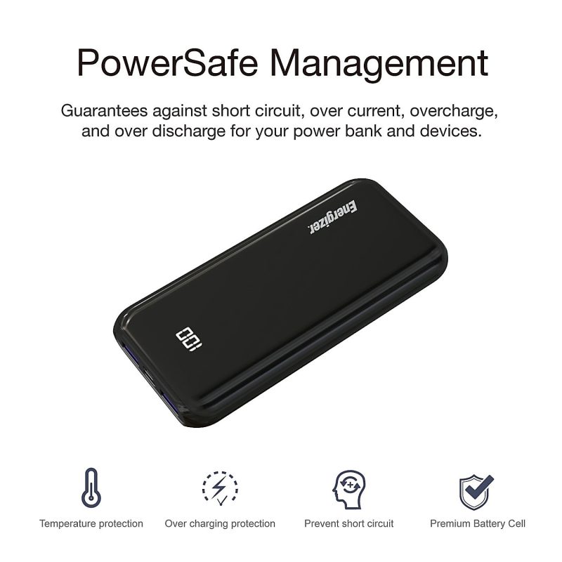 Energizer® 10,000 mAh Ultimate Power Bank, Black, UE10011PQ - Image 3