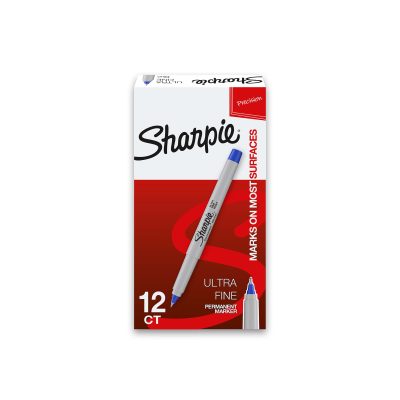 Sharpie® Glam Pop Permanent Markers, Ultra-Fine Point, Assorted Colors, Pack Of 24 Markers - Blue,12