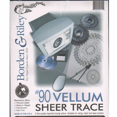 Borden & Riley #90 Vellum, 11" x 14", Pad Of 50 Sheets
