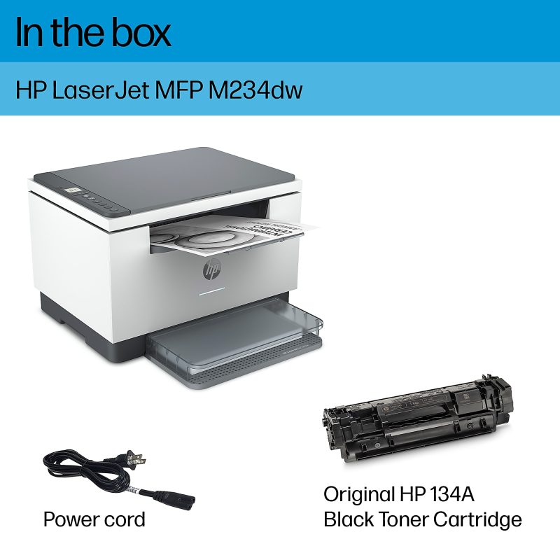 HP LaserJet MFP M234dw Wireless Laser All-In-One Monochrome Printer, Gray - Image 5