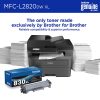 Brother MFC-L2820DW XL Wireless Compact Monochrome All-in-One Laser Printer with up to 4,200 pages of toner included - Image 4