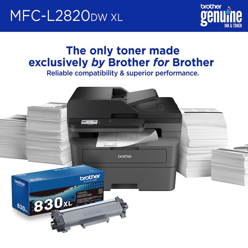 Brother MFC-L2820DW XL Wireless Compact Monochrome All-in-One Laser Printer with up to 4,200 pages of toner included - Image 4