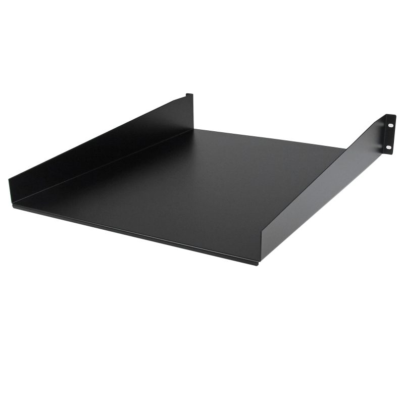 StarTech.com 2U Server Rack Cabinet Shelf - Fixed 22" Deep Cantilever Rackmount Tray for 19" Data/AV/Network Enclosure w/cage nuts, screws - 2U 19in server rack cabinet shelf 22in deep - Image 2