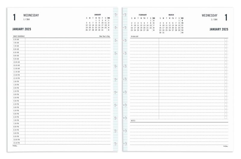 2025 TUL® Discbound Daily Planner Refill Pages, Letter Size, Fashion, January To December