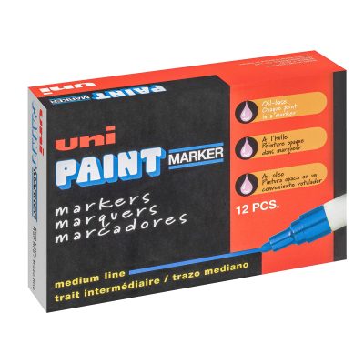 Uni-Paint® Markers, Medium Point, White, Pack Of 12
