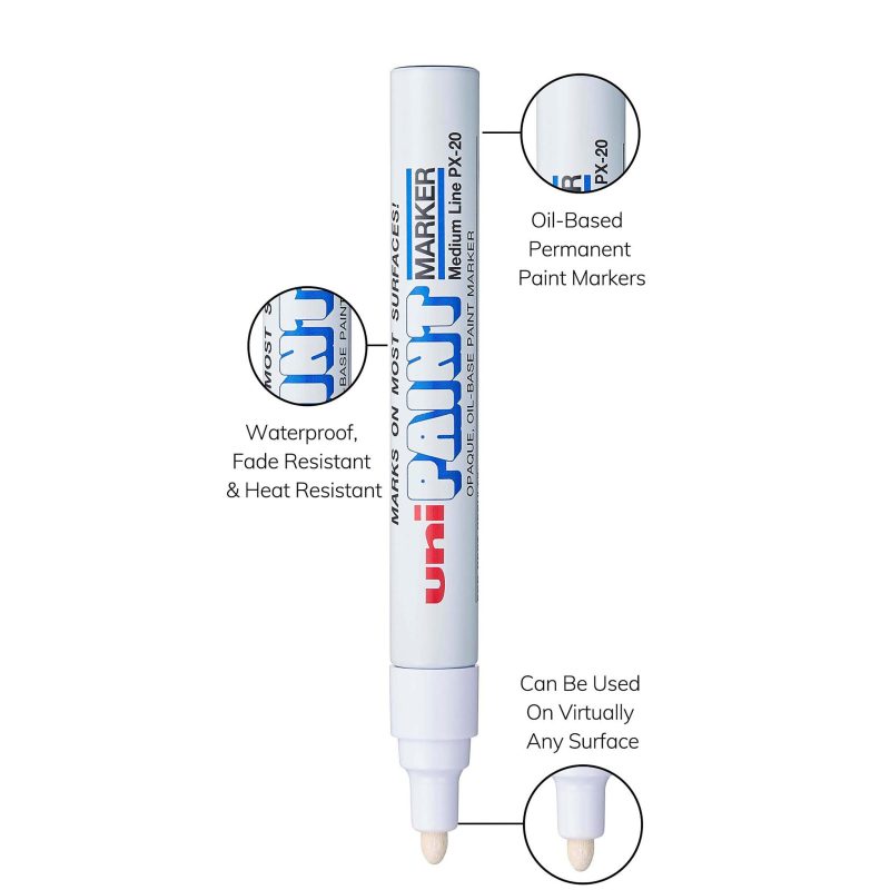 Uni-Paint® Markers, Medium Point, White, Pack Of 12 - Image 7