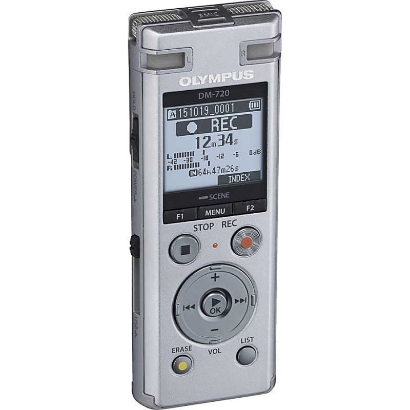 Olympus® DM-720 4GB Digital Voice Recorder, Silver - Image 3